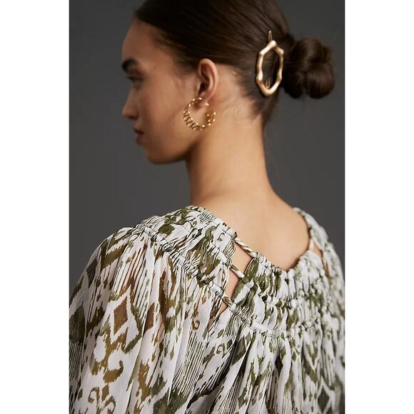 MISA Los Angeles Mercy Boho Flowy Geo Printed Mini Dress Smock Waist NWT S $390 - Picture 7 of 8